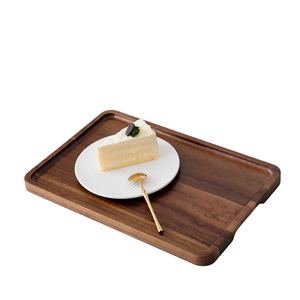 Plateau de service décoratif en bois, jetable, écologique, style Japandi irrégulier, pour fêtes, thé, fruits, légumes, pain, usage domestique - Product Image 5