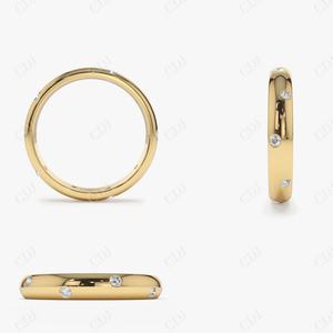 Stylish 14K Yellow Gold Women's Wedding and Anniversary <b>Ring</b> Cut Diamond Engagement <b>Ring</b> with <b>Dome</b> Design - Product Image 5