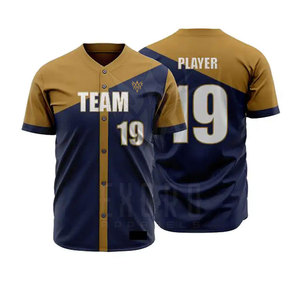 Bajo MOQ logotipo personalizado de alta calidad 100% poliéster transpirable de talla grande conjuntos de uniformes de béisbol para hombres adultos - Product Image 6