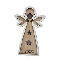 Luz LED con Forma de Reno Hecha a Mano por CK, Funciona con 3 Pilas AA, Luz Blanca Cálida, Decoración Navideña para el Hogar, 18.5 cm, para Mesa
