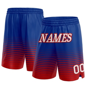 Industrie Direct Engro Sportswear Basketball Shorts Custom Royal White-Red Pinstripe Fade Fashion Authentic Basketball Shorts - Product Image 1