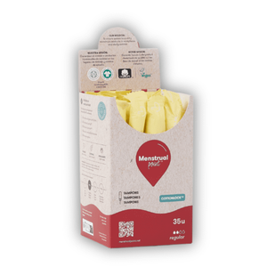 Dispensador para Tampones Ecológicos Menstrual Point. 1 unidad con 35 tampones con aplicador. - Product Image 1