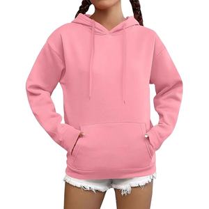 2025 Nueva alta calidad gran oferta mujeres OEM de talla grande pulóver sudaderas con capucha hechas a medida ropa de calle para mujeres básicas Sudadera con capucha - Product Image 1
