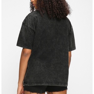 T-shirt vintage délavé à l'acide de haute qualité personnalisé pour femmes, streetwear surdimensionné avec style décontracté, t-shirt pour hommes 2026 - Product Image 4