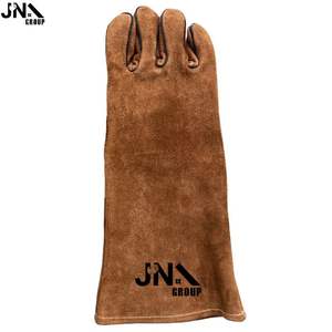 Guantes de soldadura semicuero resistentes al calor DE TRABAJO DE SEGURIDAD INDUSTRIAL resistentes personalizados - Product Image 3