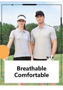 Polos de punto casuales de alta calidad para hombre, logotipo personalizable, corte ajustado, ropa de golf transpirable - Product Image 3