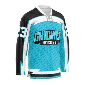 Camiseta de hockey sobre hielo de secado rápido para hombre, ropa deportiva personalizable del fabricante, diseño sublimado de poliéster - Product Image 1