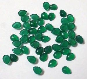 Proveedor de cabujones sueltos con reverso plano de pera de ónix verde natural de 2mm y 3mm de la tienda en línea del proveedor de piedras preciosas a precio de fábrica al por mayor - Product Image 1