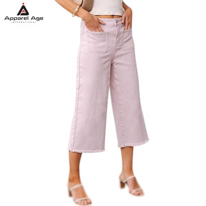 Capris de Mujer de Alta Calidad para Uso Casual, Color Sólido, Top Ventas, Precio Económico, Jeans Capris para Adultos - Product Image 3