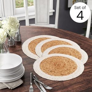 Best Theme Design Natural Jute <b>Placemat</b> Best for Parties and Other Functions Tableware Decorative Design <b>Rounded</b> <b>Placemat</b> Design - Product Image 2