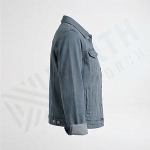 Veste en jean pour femme de haute qualité, fabriquée par un fabricant haut de gamme, en coton, personnalisée, tendance, courte, décontractée, élégante, vêtement d'extérieur - Product Image 3