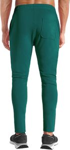 Pantalon de jogging à fermeture éclair confortable pour hommes Pantalon de survêtement léger en toile pour entraînement de gymnastique Pantalon de survêtement à poches droites Style décontracté foncé - Product Image 3