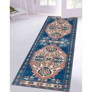 Tapis imprimé à motif géométrique Kilim, style turc, taille personnalisée, avec poils doux - Product Image 3