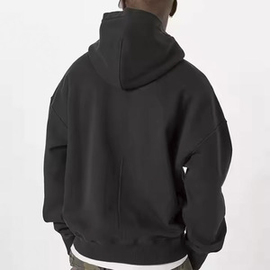 เสื้อสวมหัวแบบสั้นมีฮู้ดของผู้ชายแบบพรีเมียมพร้อมฮู้ดพอง100% มีฮู้ดผ้าคอตตอนผ้าเกล็ดปลาเทอร์รี่สี่เหลี่ยมสำหรับผู้ชาย - Product Image 5