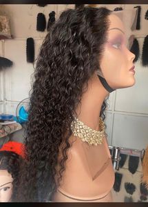Vente en gros perruques de cheveux vierges indiens Hd dentelle transparente vison cheveux humains perruque de cheveux humains avant de lacet cuticule aligné - Product Image 4