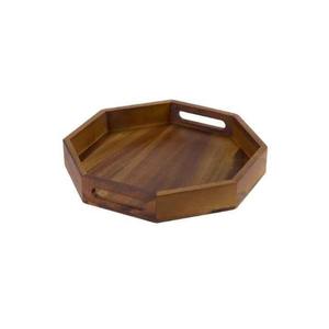 Bandeja DE SERVICIO DE MADERA hecha a mano de primera calidad, duradera y elegante de Crescent Crafts - Product Image 3