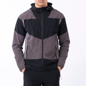 <b>Lightweight</b> Waterproof Breathable Windbreaker <b>Jacket</b> Outdoor Sports Hoodie for <b>Running</b> Custom OEM Plus Size Contrast Color - Product Image 5