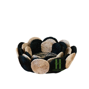 Panier de fruits tissé coloré paniers de rangement en jonc de mer pour cuisine salle à manger bon choix stockage de cuisine de l'usine du Vietnam - Product Image 4