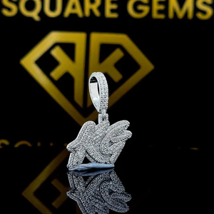 Pendentif Hip Hop Personnalisé avec Lettre, Pendentif Lettre, Pendentif Hip Hop Lettre Moissanite pour Homme, Bijoux Hip Hop Ice Out, Pendentif en Argent 925 - Product Image 3