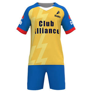 Uniforme de Rugby Personalizado al por Mayor y a Bajo Precio, Diseño Personalizado, 100% Poliéster, Ecológico, de Secado Rápido, Uniforme Deportivo - Product Image 1