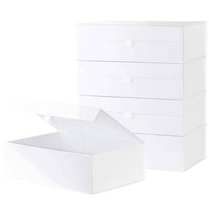 Caja de regalo dura blanca al por mayor con tapa de cierre magnético 14 "X 9" X 4 "Cajas rectangulares con acabado blanco brillante - Product Image 2