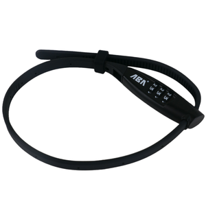 Candado de bicicleta negro personalizado Cable de acero de alta seguridad de 45cm con logotipo de seguridad Longitud de uso efectivo 26*14*35cm Candado de Cable de bicicleta - Product Image 1