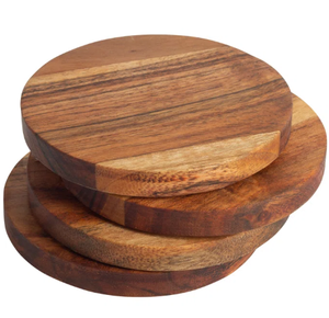 Posavasos redondos de madera de mango de la mejor calidad, mesa central, manteles individuales decorativos, posavasos de madera, decoraciones para tazas - Product Image 3