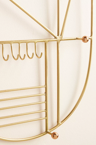 Modern Luxury <b>Round</b> <b>Wall</b> Hanging <b>Mirror</b> with Metal Hooks for Home & Hotel Decor & Bathroom Jewelry Organization - Product Image 3