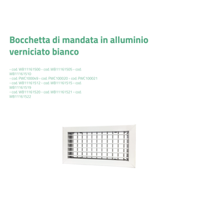 Boquilla de Salida de Aluminio Pintada de Blanco para Sistemas de Aire Acondicionado Tecnosystemi Group, Rejillas y Difusores - Product Image 4