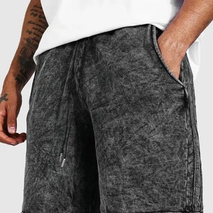 Wholesale Street Wear Custom Logo Jogger Sweat <b>Shorts</b> High Quality Acid Wash <b>Vintage</b> Cotton <b>Men's</b> Breathable <b>Shorts</b> - Product Image 2