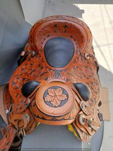 Selle de cheval en cuir occidental et anglais américain fabriqué à la main-Équipement d'équitation de luxe - Product Image 6