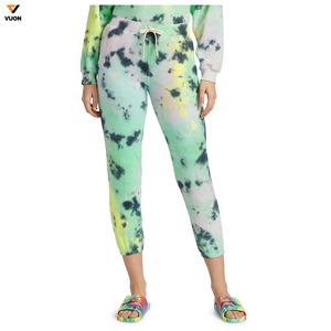 Personnalisé de haute qualité 100% coton Tie Dye femmes pantalons de survêtement pantalons de jogging drôles pantalons de sport avec cordon de serrage - Product Image 5