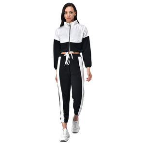 Conjunto Deportivo de Dos Piezas para Mujer, Chaqueta Cortavientos de Cintura Alta y Pantalones Jogger, Manga Larga, Tallas Grandes hasta XL - Product Image 2