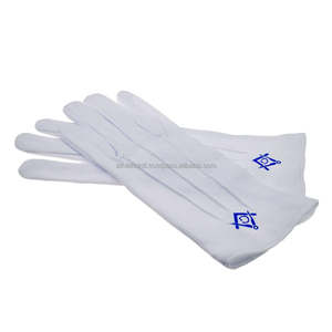 Freemasons White Real Kid Guantes de cuero Guantes de vestir masónicos de cuero blanco con bordado personalizado Guantes masónicos All Atam - Product Image 3