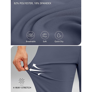 กางเกงรัดรูปผ้าย้อมสีพื้นสำหรับผู้ชายกางเกงทรงสลิมฟิตมีซิปกระเป๋ามีซิปสำหรับเล่นกีฬาป้องกันการยับ - Product Image 5