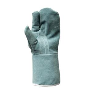 Swelder Guantes de soldadura Mig resistentes al calor de cuero de vaca azul de 14 pulgadas con forro - Product Image 4