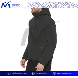 High Quality Outdoor Winter Softshell Jacket for Men Custom Logo Plus Size <b>Hoodie</b> Stand ODM Factory Waterproof High Street - Product Image 4