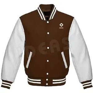 Hot Sale Popular Varsity Jacket And Coat Man Bomber Varsity Coats Men's Varsity Jacket With Leather Sleeves Jacket For Men