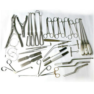 ชุดเครื่องมือผ่าตัดเปิดกะโหลกศีรษะสีพื้นมาใหม่ - Product Image 1