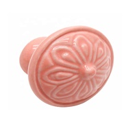 Boutons de tiroir de commode en céramique fleur de marguerite élégante armoire moderne tire placard armoire cuisine placard porte boutons inclus