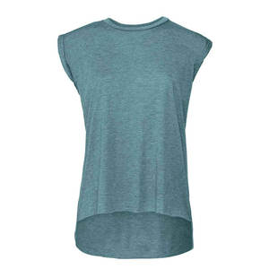 Bella <b>Women's</b> Flowy Muscle Tee with <b>Rolled</b> Cuff <b>Womens</b> Flowy Muscle S-XL T-Shirt - Product Image 4