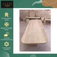 Table basse en travertin naturel de haute qualité, design moderne et luxueux, fabrication artisanale en Inde, best-seller