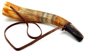 Viking sừng 18 cao cấp OX sừng chiến đấu trumpet 18-thổi Crafted phong cách động vật chạm khắc mảnh Lịch Sử - Product Image 4