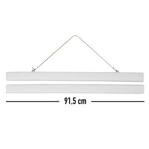 White Plastic Magnetic <b>Poster</b> Strips 91.5 cm Pair - Product Image 3