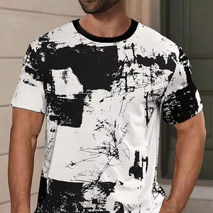 Camiseta de Hombre Personalizada de Alta Calidad OEM en Poliéster/Algodón, Diseño en Blanco para Bordar, Impresión de Logotipo Personalizado, Serigrafía Regular - Product Image 3
