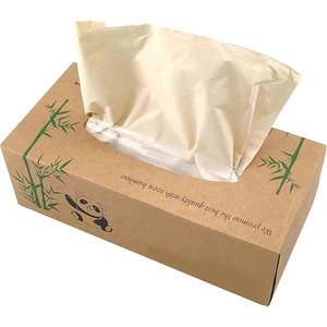 Soft Nature Bamboo Facial Tissue Boxes Paper 100% Virgin Bamboo Bulk Carton Eco Friendly Kraft Paper Box Premium Tissues Holder - Product Image 3