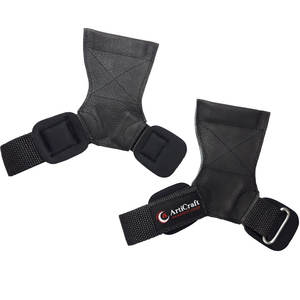 2025 nouvelles poignées en caoutchouc de levage d'entraînement de gymnastique de style personnalisé OEM en cuir pour les sports d'haltérophilie - Product Image 1