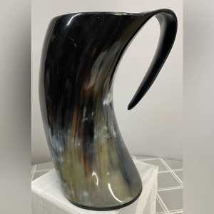 Taza de cerveza de cuerno de buey hecha a mano de Búfalo con logotipo personalizado de la mejor calidad 100%, tazas de cuerno para beber vikingo hechas a mano talladas naturales - Product Image 1