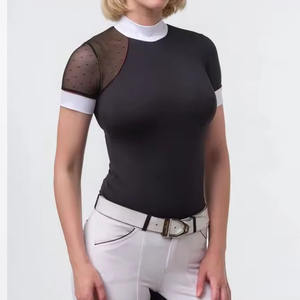 2024 nouveau Style Oem Design femmes équitation sport en plein air équitation spectacle chemise à manches courtes en gros cavalier spectacle chemise - Product Image 1