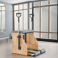 Équipement de yoga commercial, chaise stable personnalisée, support en alliage d'aluminium, chaise de Pilates, bois importé, chaise Wande